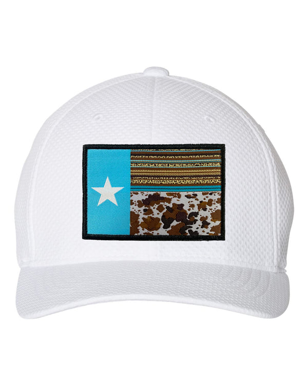 Texas Flag- Teal and Cow Print