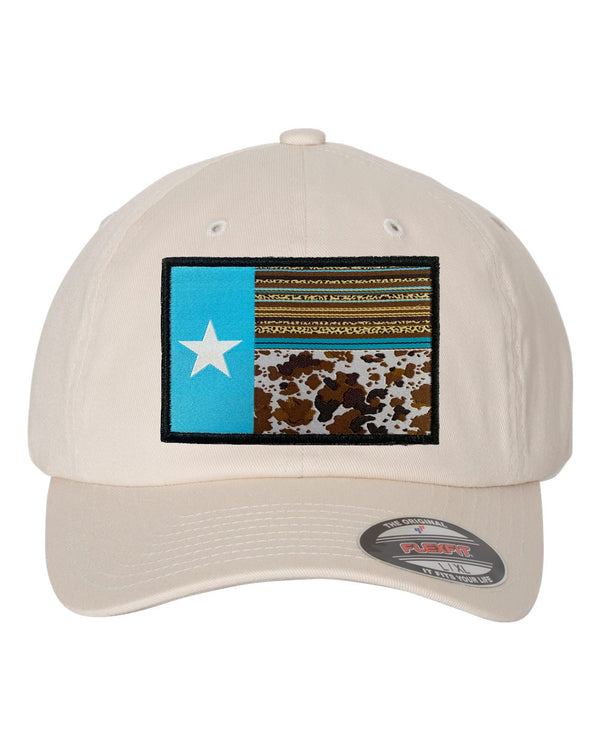 Texas Flag- Teal and Cow Print