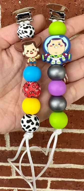 Character Pacifier Clips