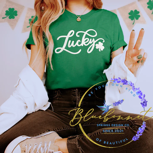 New Puff Print- Lucky Clover