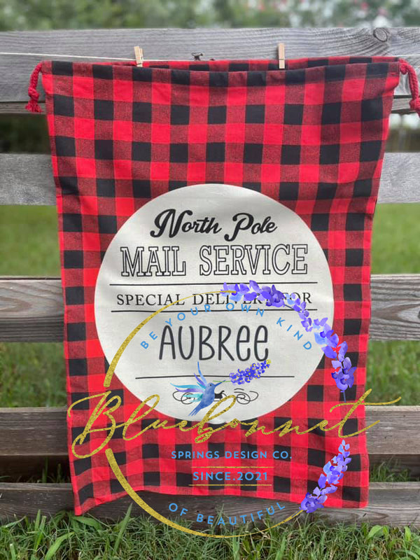Buffalo Plaid Santa Sacks